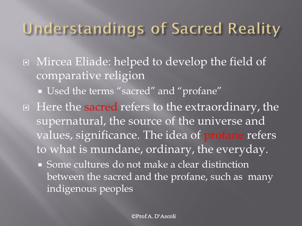 mircea eliade the sacred and the profane