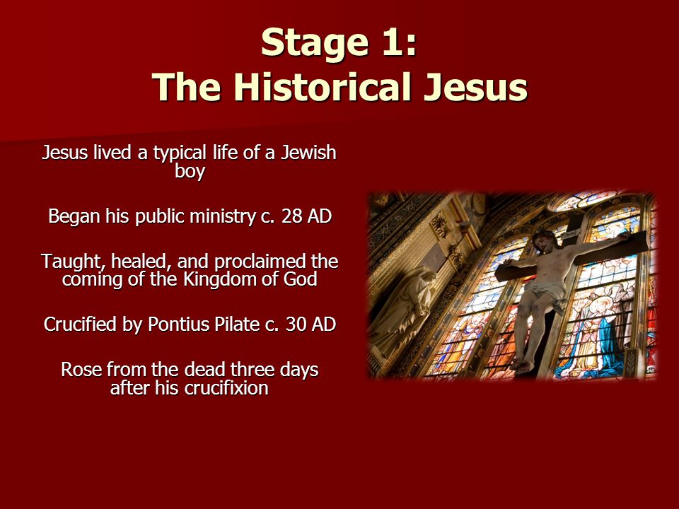 Stage 1: The Historical Jesus