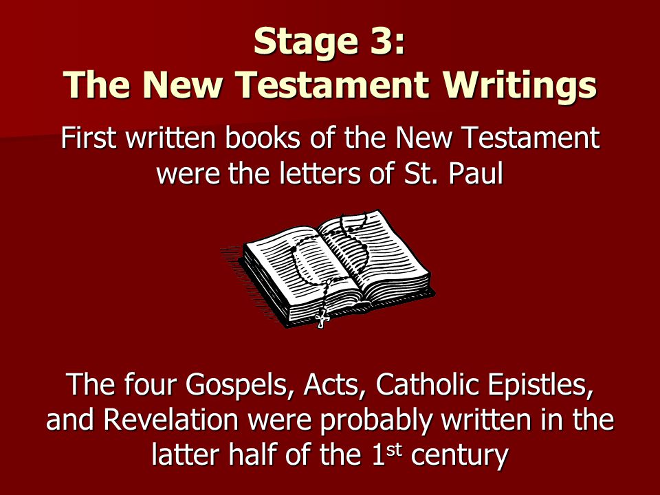 Stage 3: The New Testament Writings