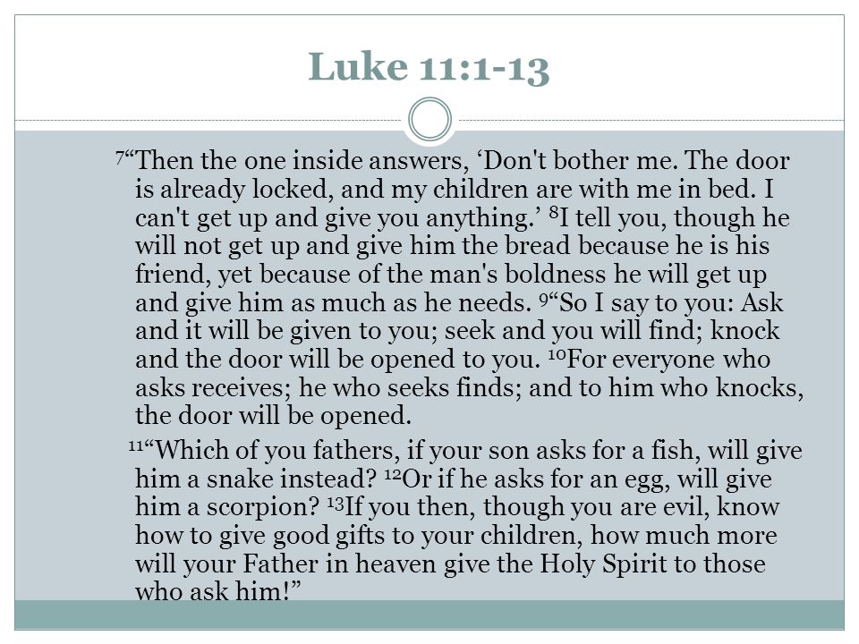 Luke 11:1-13