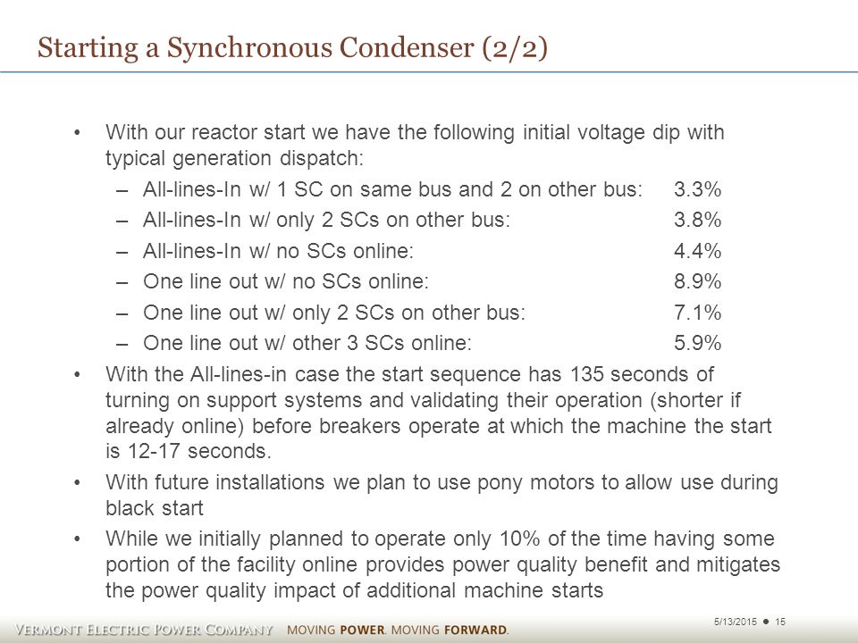 Synchronous Condenser Selection Operation Ppt Video Online