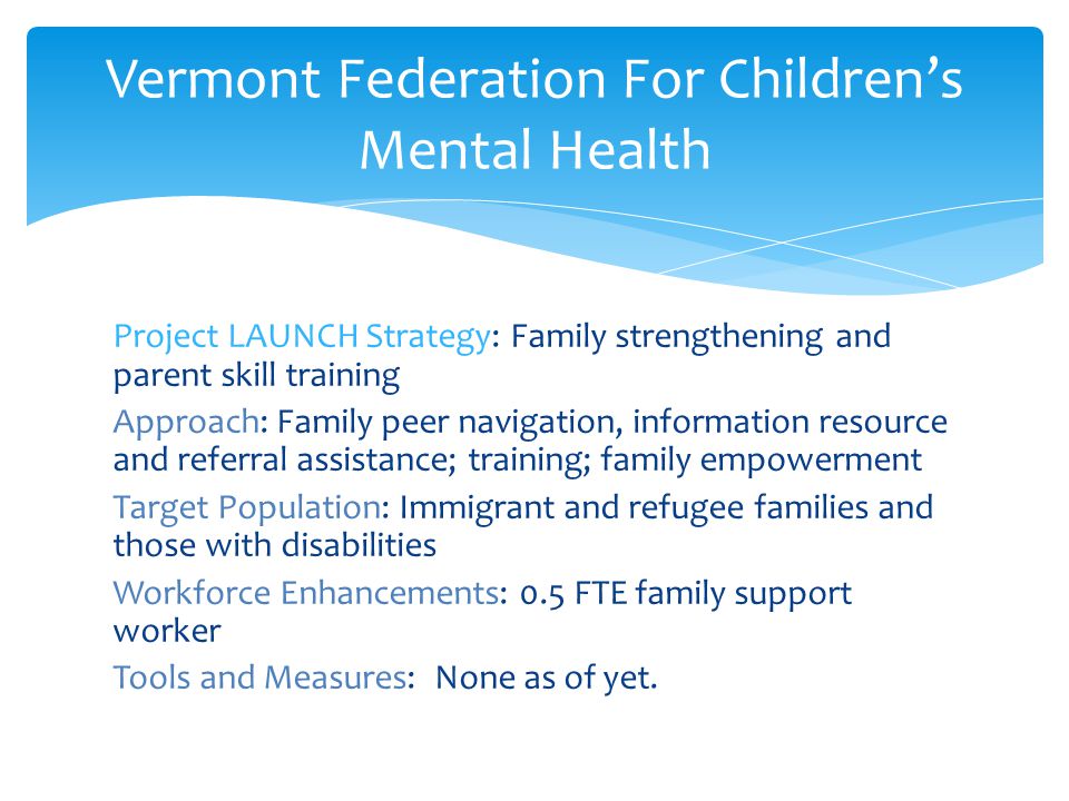 Vermont Federation For Children’s Mental Health