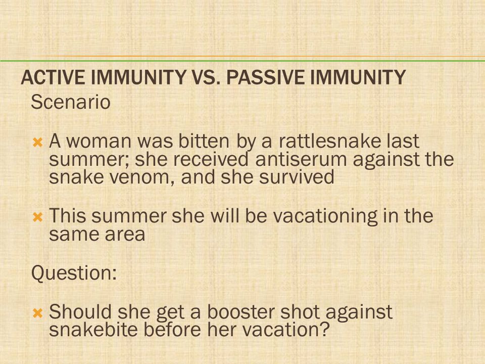 Active Immunity vs. Passive Immunity