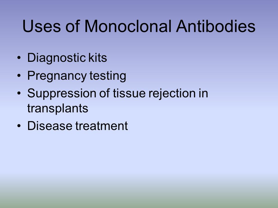 Uses of Monoclonal Antibodies