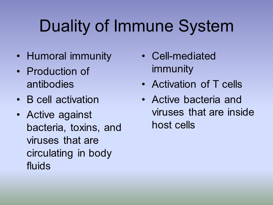 Duality of Immune System