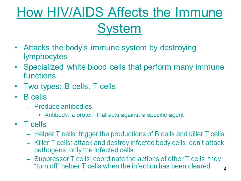 How HIV/AIDS Affects the Immune System