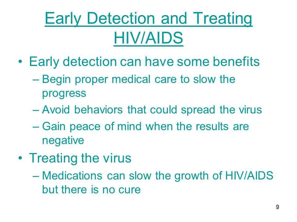Early Detection and Treating HIV/AIDS