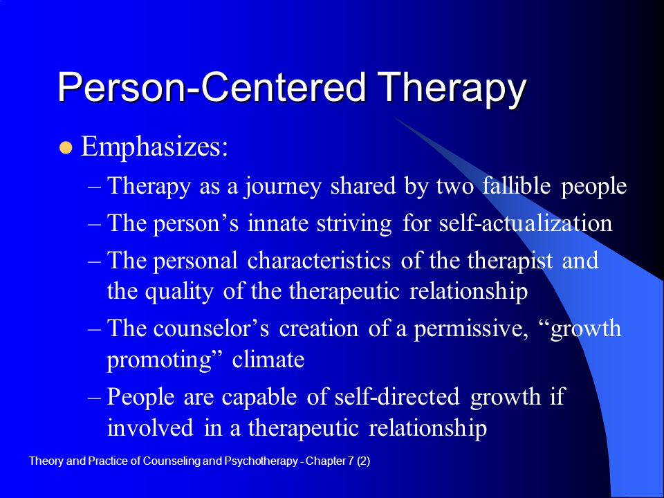 person centered therapy goals