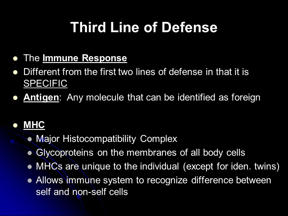 Third Line of Defense The Immune Response