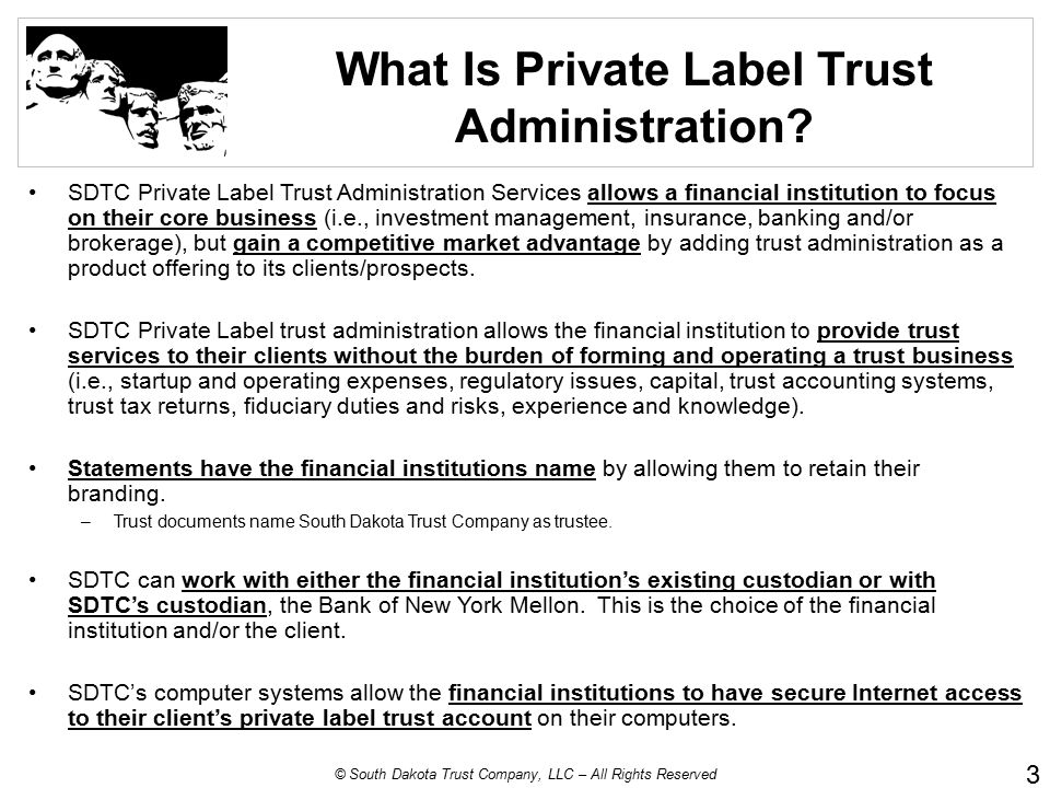 Private Label Trust Services” - ppt download