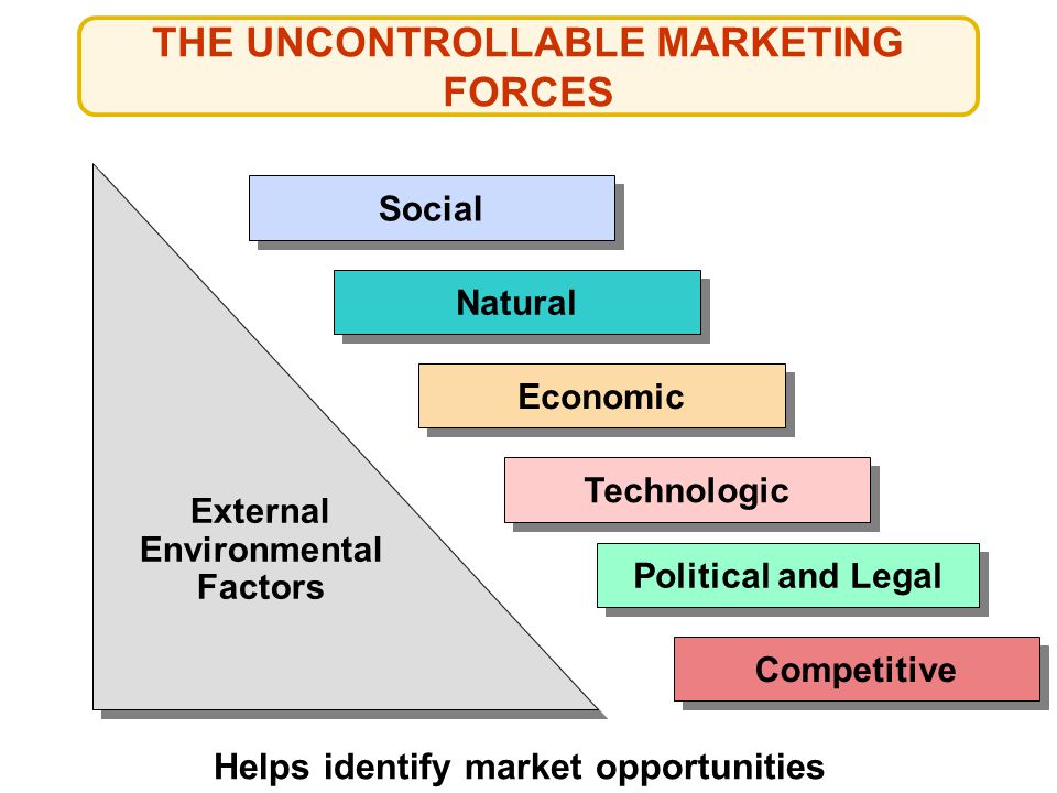 THE UNCONTROLLABLE MARKETING FORCES