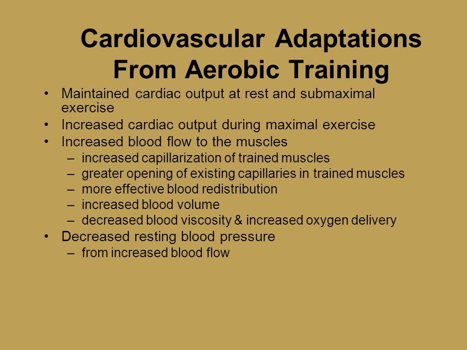 Cardiovascular Adaptations From Aerobic Training