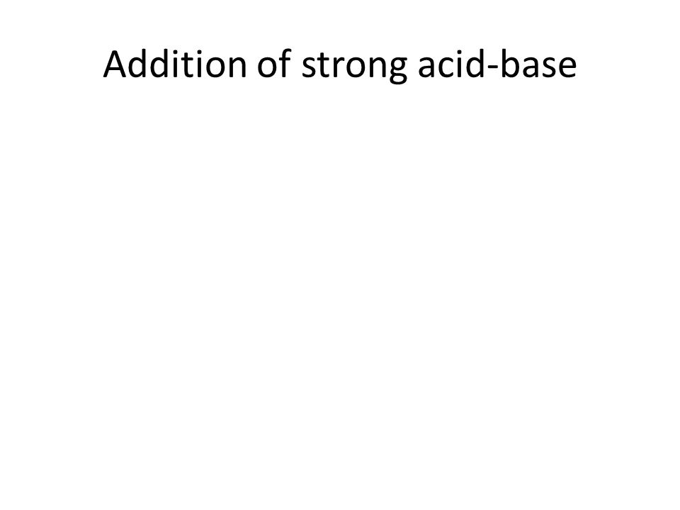 Addition of strong acid-base