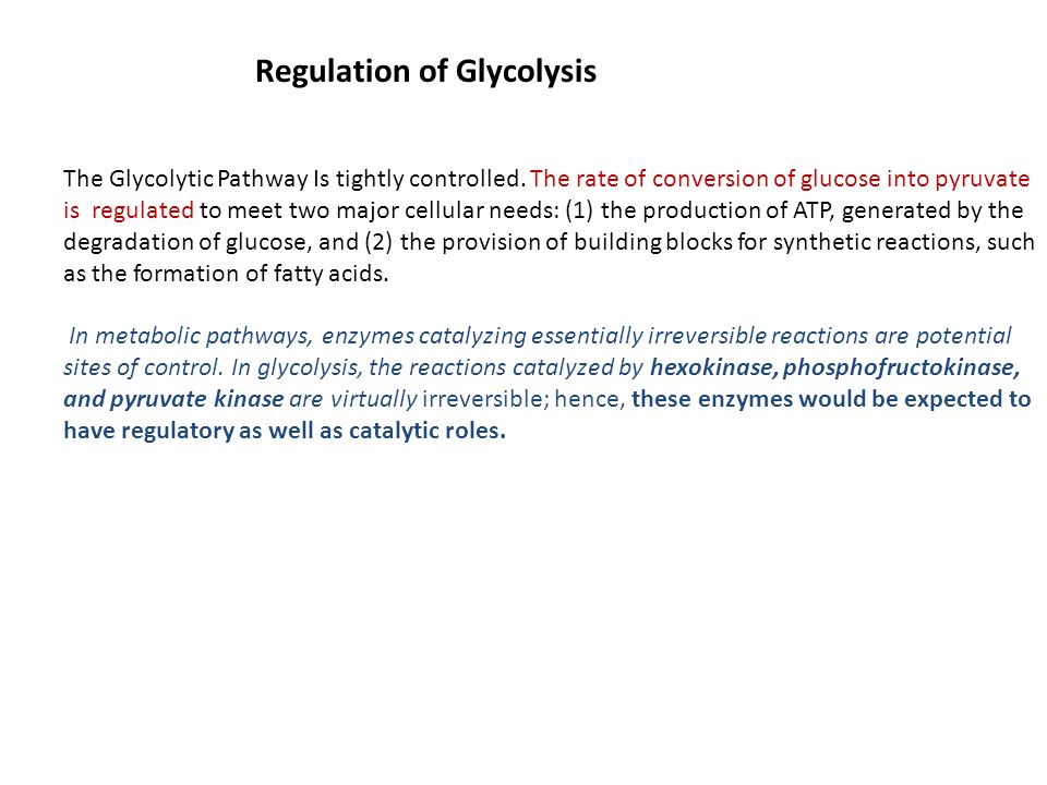 Regulation of Glycolysis