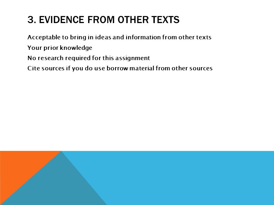 3. Evidence from other texts