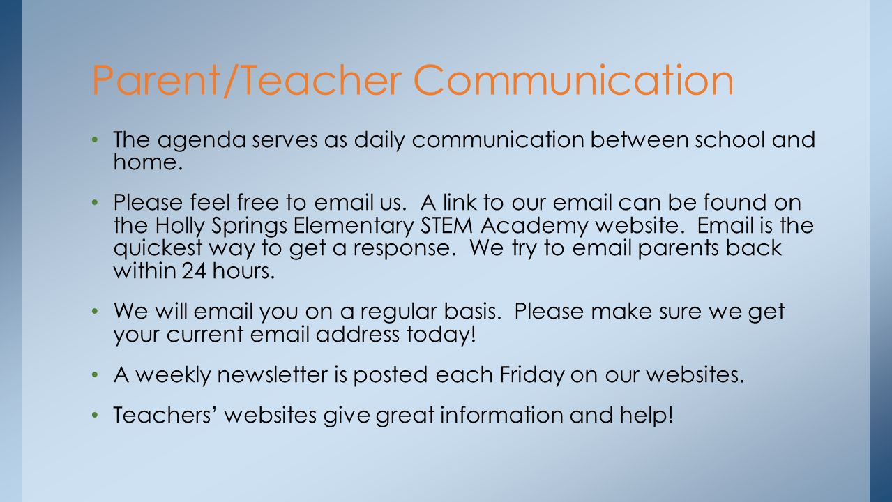 Parent/Teacher Communication