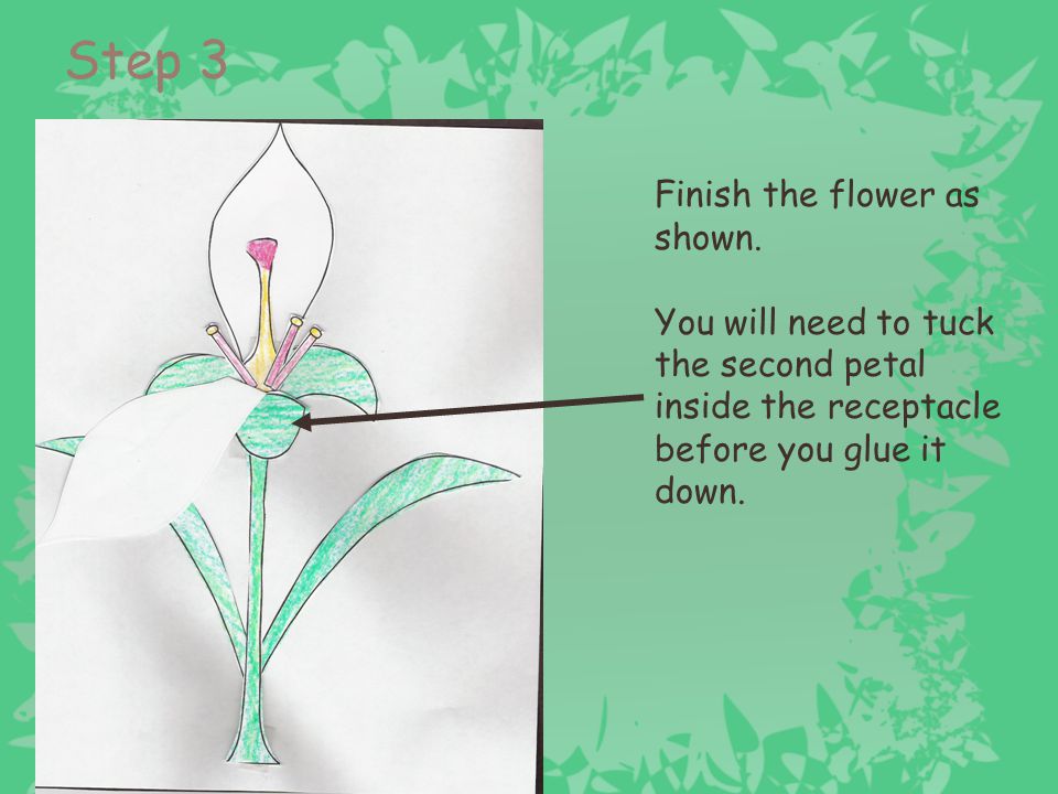 Step 3 Finish the flower as shown.