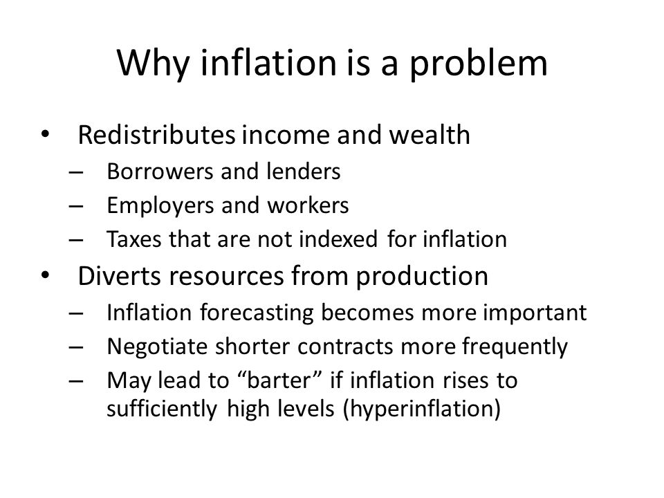 Why inflation is a problem