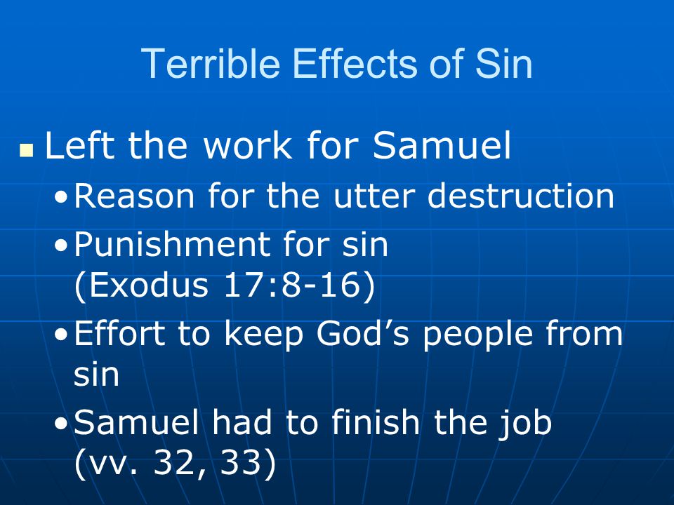 Terrible Effects of Sin