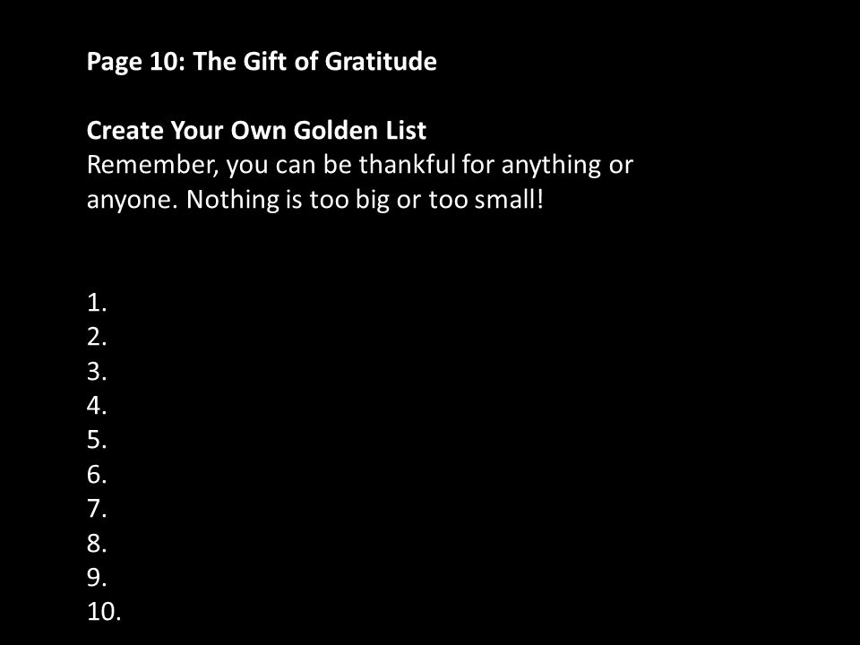Page 10: The Gift of Gratitude