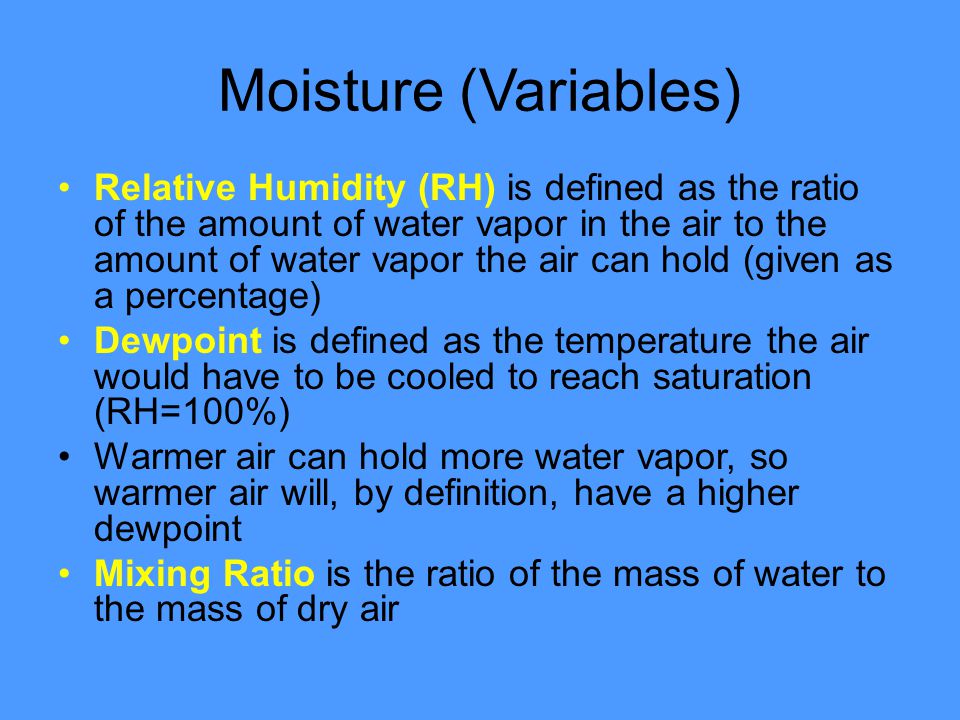 Moisture (Variables)
