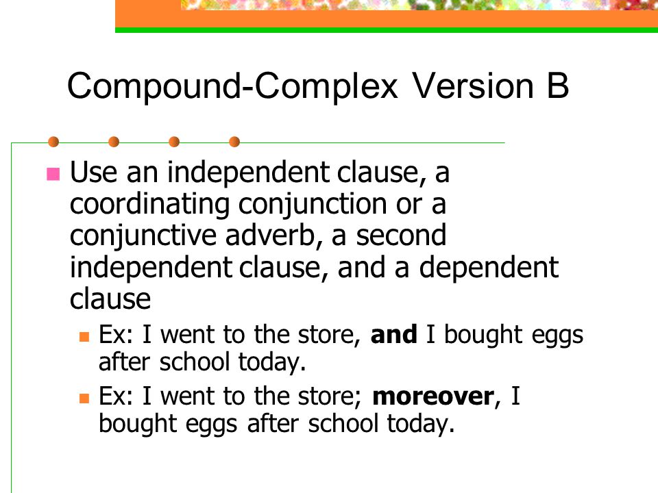 Compound-Complex Version B