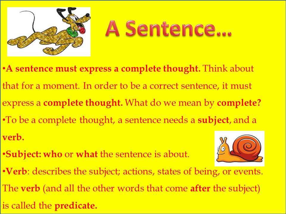 A Sentence…