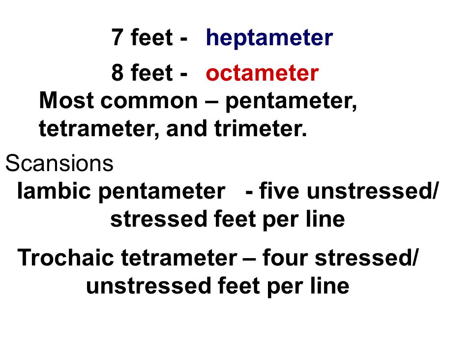 unstressed feet per line