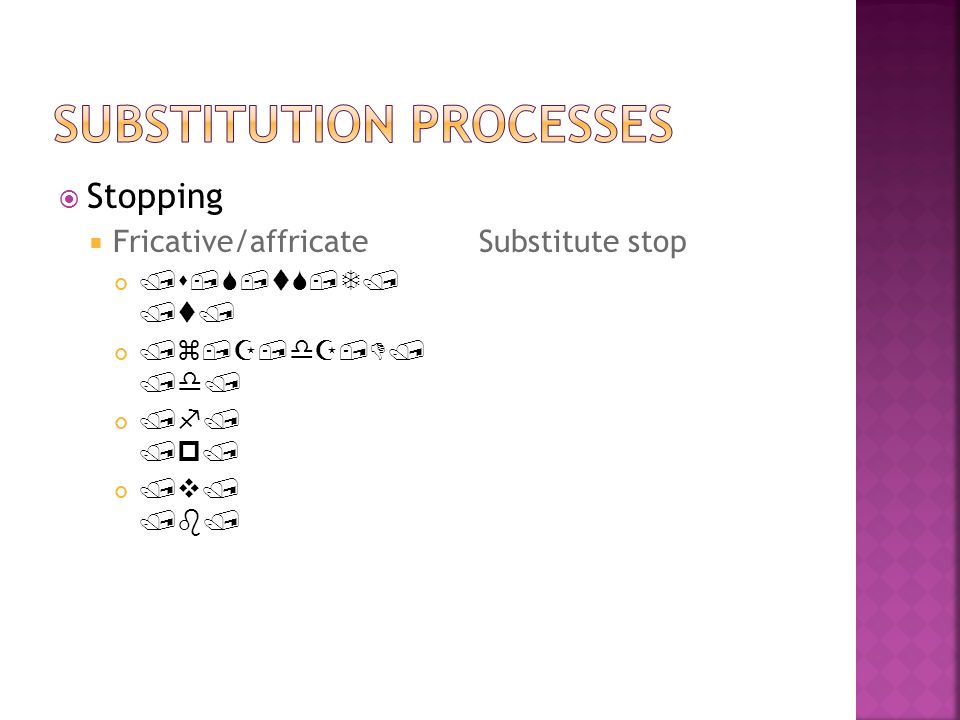 Substitution Processes
