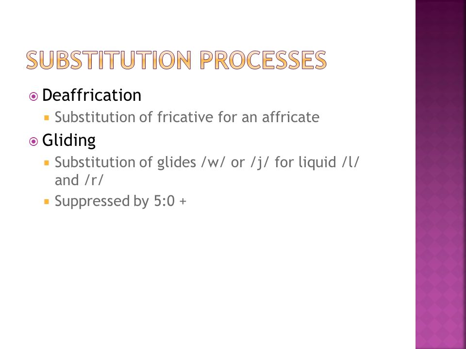 Substitution Processes