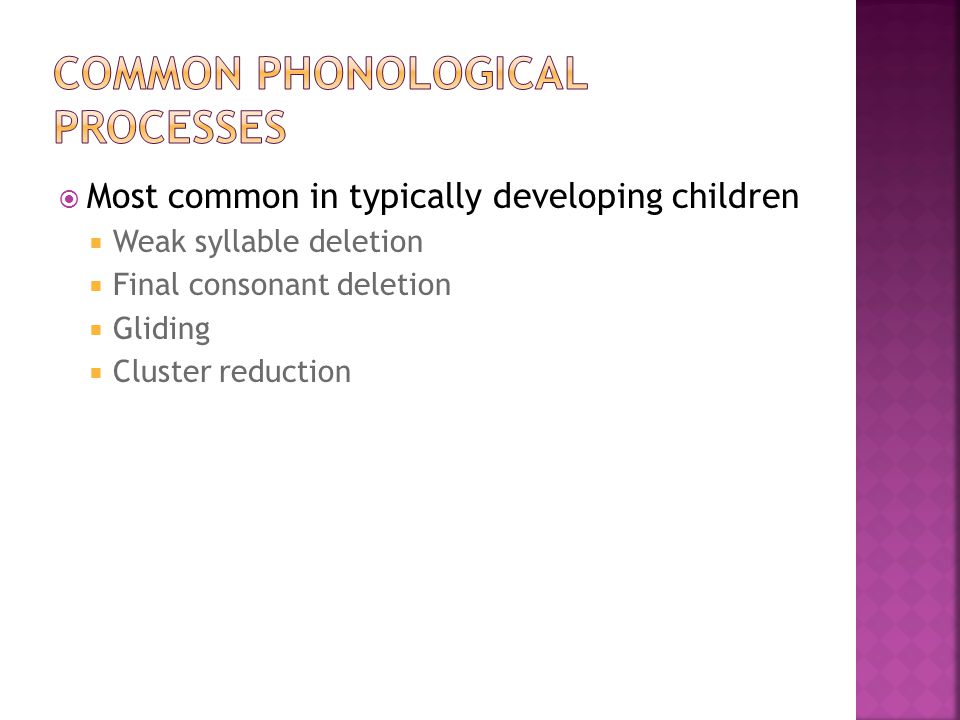 Common Phonological Processes