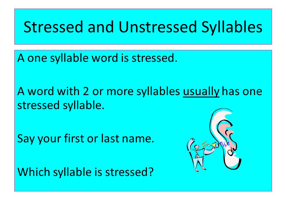 Stressed and Unstressed Syllables