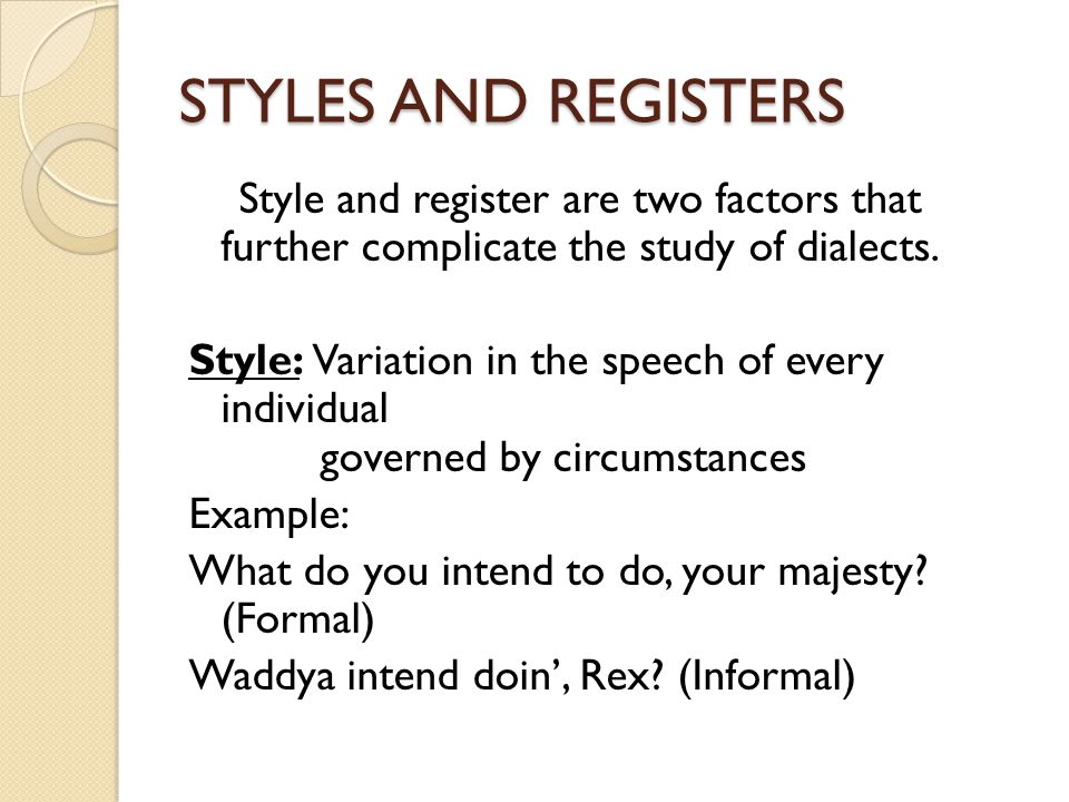difference between register and dialect