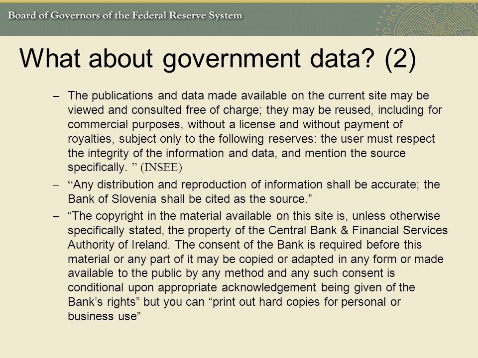 What about government data (2)