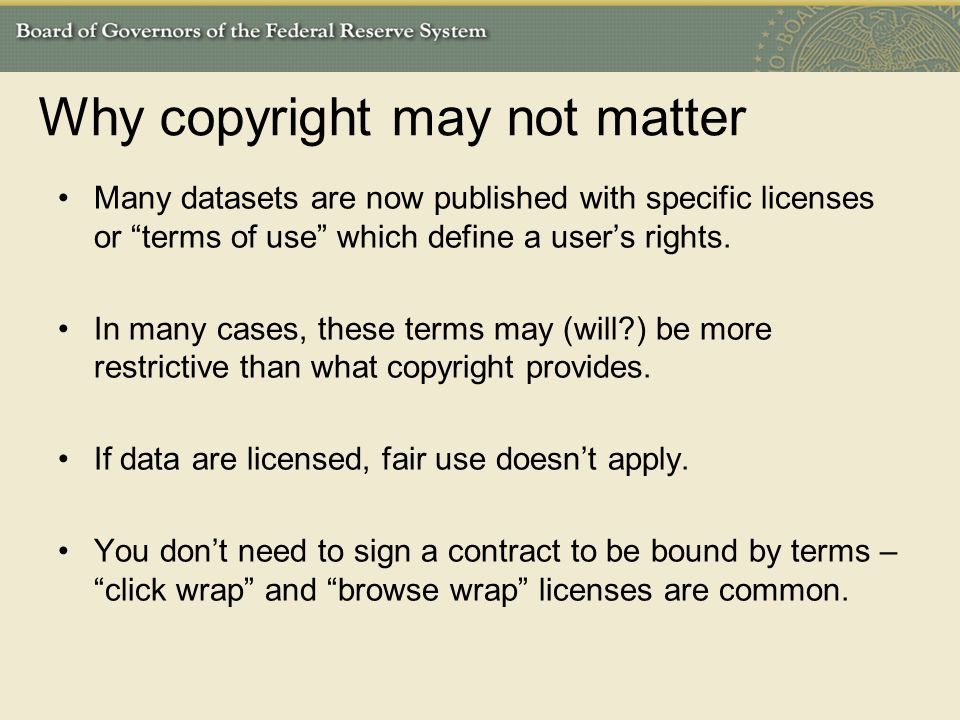 Why copyright may not matter