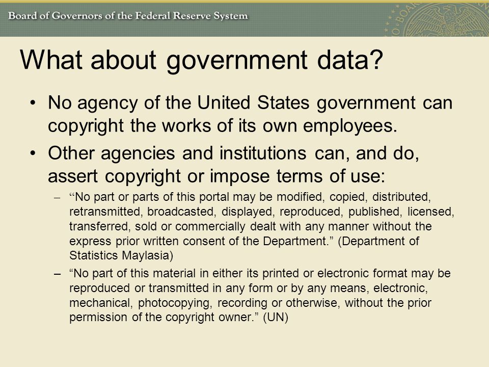 What about government data
