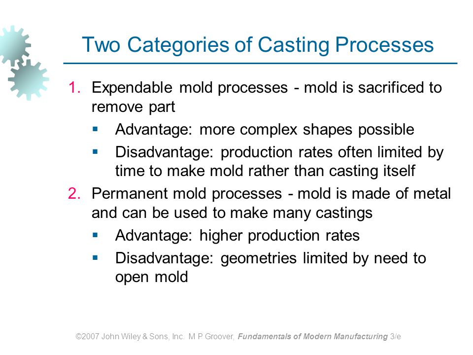 14 Different Types of Casting Processes