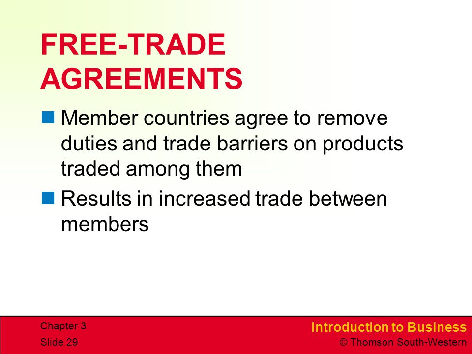 FREE-TRADE AGREEMENTS