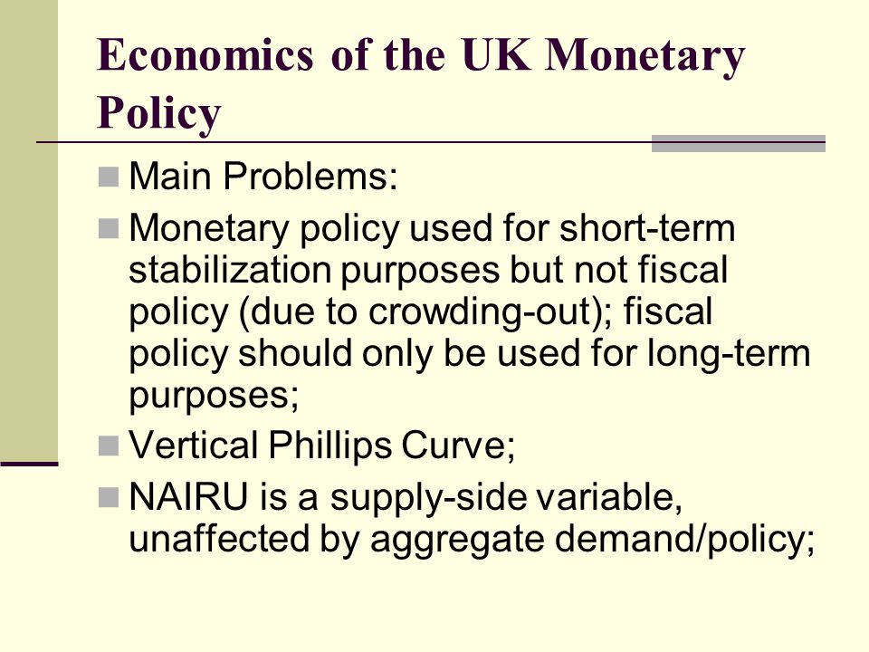 fiscal and monetary policy uk