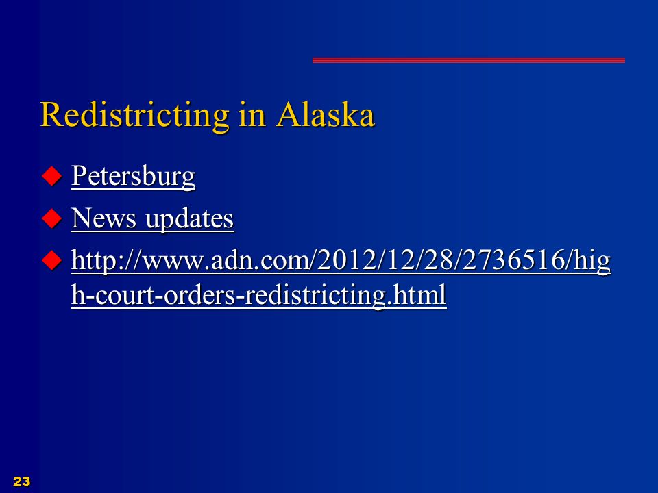 Redistricting in Alaska