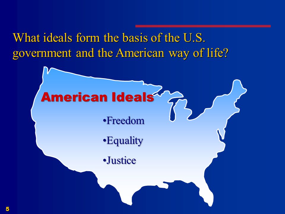 What ideals form the basis of the U. S