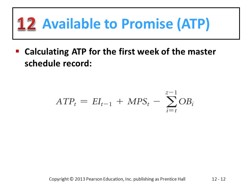 Available to Promise (ATP)