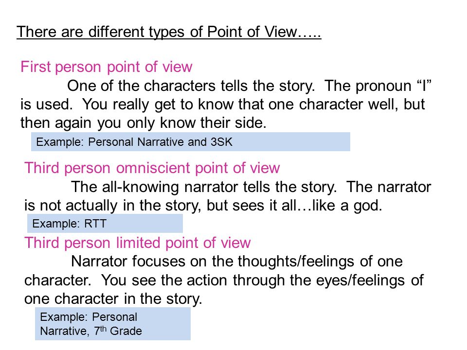 types of point of view examples