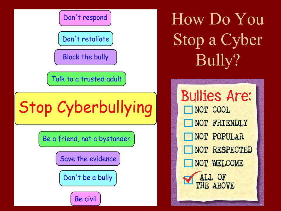 How Do You Stop a Cyber Bully