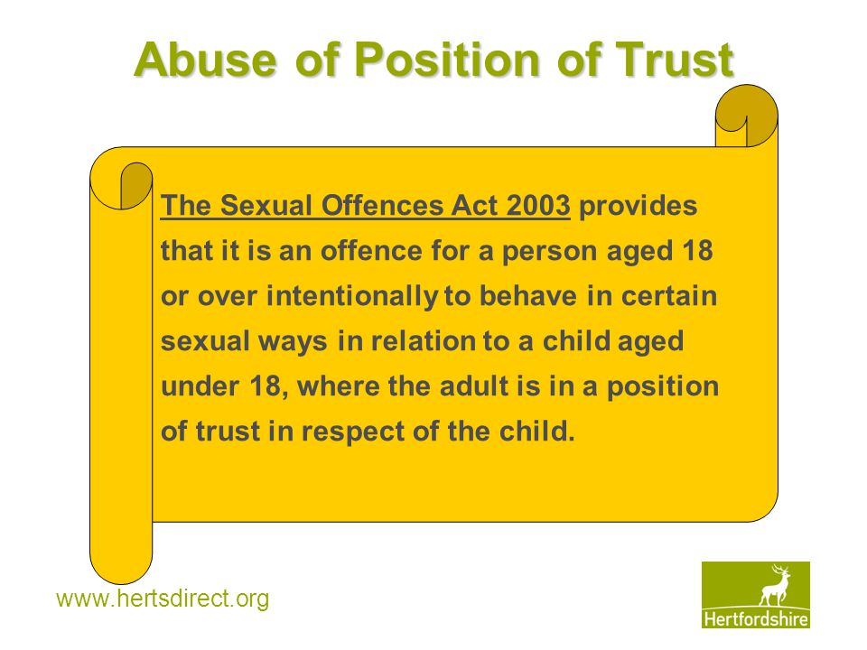Abuse of Position of Trust