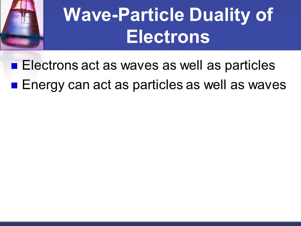 Wave-Particle Duality of Electrons