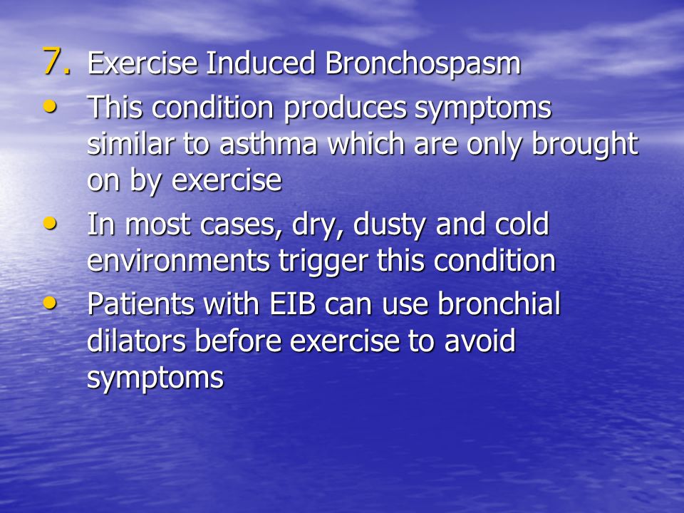 Exercise Induced Bronchospasm