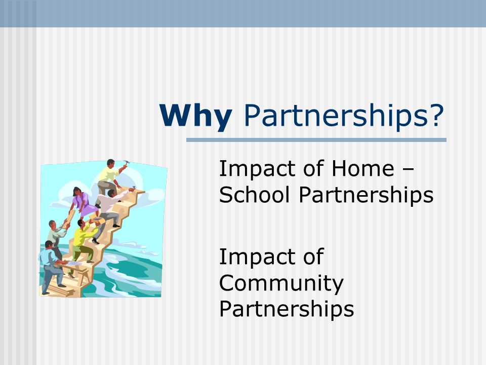 Impact of Home – School Partnerships Impact of Community Partnerships