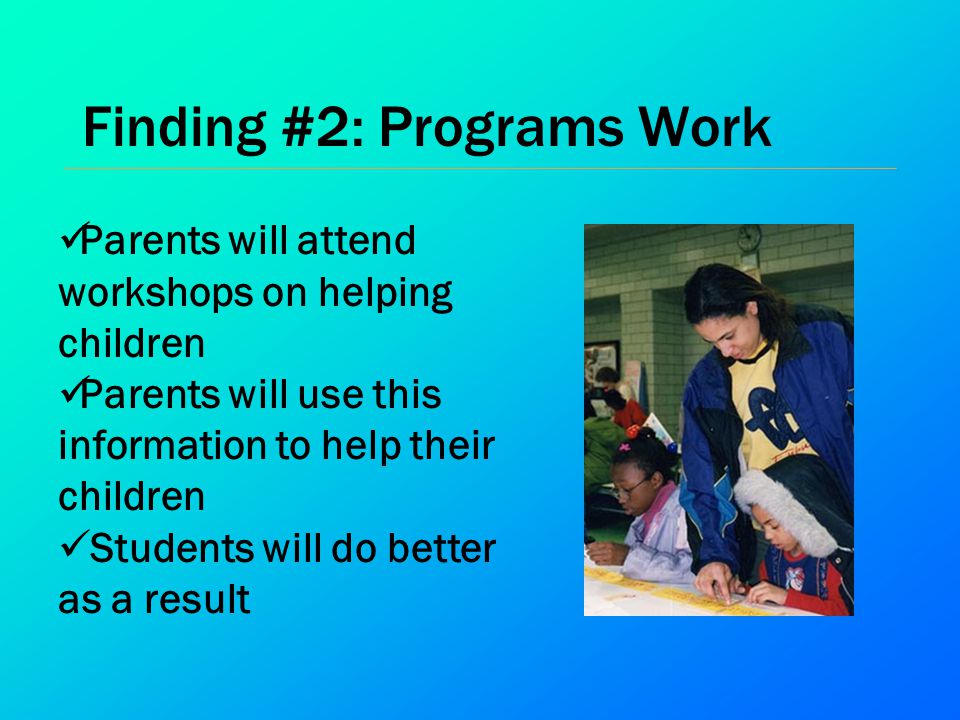 Finding #2: Programs Work