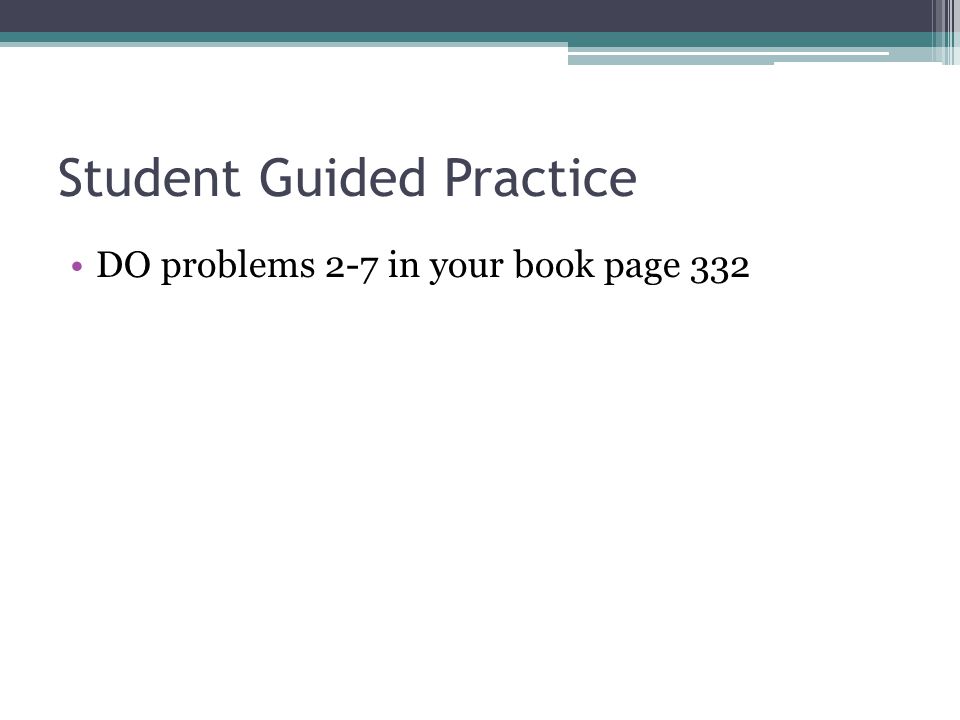 Student Guided Practice